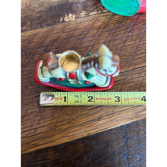Vintage Rocking Horse Candle Holders - Set Of 2 Hand-Painted With Original Box C - Picture 9 of 11